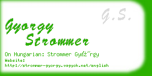 gyorgy strommer business card